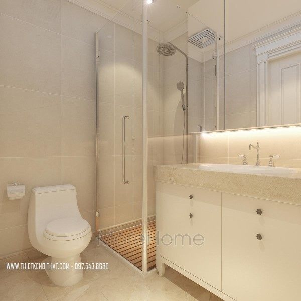 Thiết kế nội thất phòng tắm, nhà vệ sinh chung cư Hei Tower